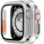 Binano Apple Watch 45mm Ultra Dönüştürücü Kasa ve Ekran Koruyucu Gümüş