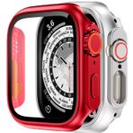 Binano Apple Watch 45mm Ultra Dönüştürücü Kasa ve Ekran Koruyucu Kırmızı