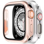 Binano Apple Watch 45mm Ultra Dönüştürücü Kasa ve Ekran Koruyucu Roze Altın