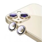 Binano iPhone 11-12-12 Mini Taşlı Altın Sarısı Kamera Koruyucu