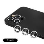 Binano Iphone 11 Pro/11 Pro Max/12 Pro Taşlı Siyah Kamera Koruyucu