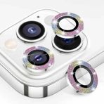 Binano iPhone 12 Pro Diamond Kamera Koruyucu Karışık Pembe