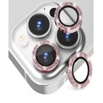 Binano iPhone 12 Pro Diamond Pembe Kamera Koruyucu