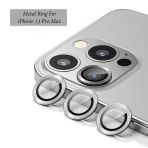 Binano iPhone 13 Pro-13 Pro Max Metal Ring Gri Kamera Koruyucu