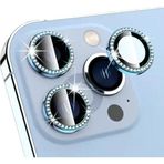 Binano iPhone 13 Pro 13 Pro Max Taşlı Mavi Kamera Koruyucu