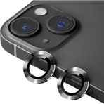 Binano iPhone 14-14 Plus Metal Ring Gri Kamera Koruyucu