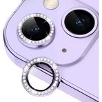 Binano iPhone 14-14 Plus Taşlı Mor Kamera Koruyucu