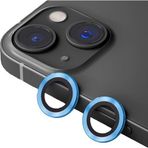 Binano iPhone 15-15 Plus Metal Ring Deniz Mavisi Kamera Koruyucu