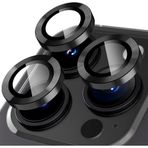 Binano iPhone 15 Pro-15 Pro Max Metal Ring Siyah Kamera Koruyucu