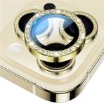 Binano Iphone 15/15 Plus Taşlı Gold Kamera Koruyucu