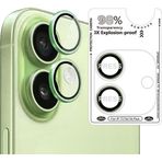 Binano iPhone 17-16-16 Plus Safir Yeşil Kamera Koruyucu
