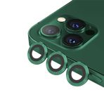 Binano Mini Metal Ring iPhone 12 Pro Max Lens Koruyucu 3'lü Takım - 1 Koyu Yeşil