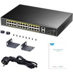 Binbir Göz Bilgisayar Cudy GS1026PS2 24 Port 10/100/1000 24 Port Poe+ 2 Port Uplınk +2 Sfp 300W Yonetılemez Rack Mount Swıtch