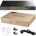 Binbir Göz Bilgisayar Cudy GS2028PS4-300W 24 Port 10/100/1000 24 Port Poe+ 4 Port Uplınk+4 Port Sfp Yonetılebılır Rack Mount Swıtch