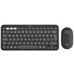 Binbir Göz Bilgisayar Logitech 920-012245 Grafit Pebble 2 Combo Çoklu Sessiz Kablosuz Türkçe Q Klavye Mouse Seti