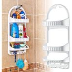 Binbir Reyon Duş Rafı Vantuzlu Raf 3 Katlı Askı Kancalı Banyo Duş Rafı LA052