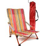 Binbir Reyon Yere Yakın Sandalye Çantalı Plaj Sandalyesi Katlanır Kamp Sandalyesi 68CM HA033