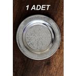 Binbir Trend 14 cm - Otantik Desenli Krom Çelik Meze ve Servis Tabağı