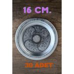 Binbir Trend 16 cm Paslanmaz Krom Çelik Meze Servis Tabağı - Restoran ve Ev Tipi - 30 Adet