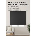 Binbirperde Antrasit Blackout-Karartma Stor Perde Isı&Işık Yalıtımlı Ev&ofis Perdesi (Aluminyum Sistem)