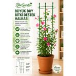 Binbirreyon 3 Ayaklı Bitki Kafesi Bitki Destek Çubuğu 75cm Halkalı Sarmaşık Kafesi AH503