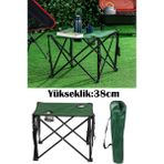 Binbirreyon Binbir Reyon Katlanır Kamp Masası Çantalı Bardak Gözlü Yeşil 46 cm x 46 cm x 38 cm HA041