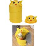 Binbirreyon Çocuk Animal Oyuncak Sepeti Çamaşır Sepeti Katlanabilir Kapaklı Yeşil 30X37CM PB034 - Sarı