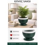 Binbirreyon Güveç Saksı Ayaklı Renkli Plastik Saksı 1,1lt AH173 - Yeşil