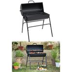 Binbirreyon Kapaklı Varil Mangal Barbekü Krom Kaplama Izgara 90x80cm AF080