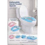 Binbirreyon Katlanır Çocuk Klozet Aparatı Tuvalet Eğitimi 25X35CM 2 Renk PA163 - Pembe - 25 x 35 cm