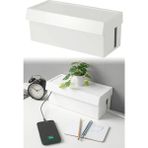Binbirreyon Masa Üstü Kablo Düzenleyici Kutu Şarj Priz Kutusu 32x14x12cm SC013