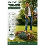 Binbirreyon Saplı Çim Tırmığı Plastik Tırmık Yaprak Toplama Bahçe Temizleme Tırmığı 22Dişli 130cm AB102Ü