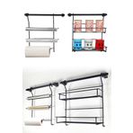 Binbirreyon Tezgah Arası Askılı Düzenleyici Raf Baharatlık Folyoluk Havluluk 2 Askı Barlı 67cm RD067