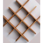 BinbirSanat Ahşap Dekoratif Çoklu Duvar Rafı, Kitaplık, Doğal Ahşap, 64x64x9 cm, Duvara Monte, Kare, Dekoratif Tasarım.%100 Çam Ağacı.