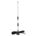 Bingfu Telsiz cihazı anten VHF UHF 136-174 MHz 400-460 MHz Amatör telsiz manyetik ayak SMA fiş anten el telsiz cihazı Walkie Talkie YAESU VERTAX VX-3R VX-5R VX-6R VX-7R BaoFeng UV-3R ile uyumlu