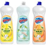 Bingo Bulaşık Deterjanı 650 ml x 3 Limon - Sensitive -Mandalina