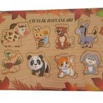 Bingo Eslestirme Egitici Ogretici Ahsap Ciftlik Hayvanlari Eslestirme Oyunu