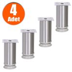 Bingo Mobilya Masa Puf Sehpa Ayağı Ayarlanabilir Metal Ayak 10 Cm (4 Adet)