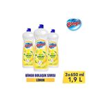 Bingo Sıvı Elde Bulaşık Deterjanı Limon 650ml X 3 Adet