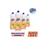 Bingo Sıvı Elde Bulaşık Deterjanı Mandalina 650ml X 4 Adet