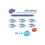 Bingo Yüzey Temizlik Havlusu Large Beyaz Sabun 96X6 (576 Yaprak)