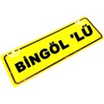 BİNGÖL 'LÜ Yazılı Sarı Dekor Plaka Sök Tak Pratik yeni nesil