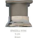 Bingolu Ayak, Plastik, 5 cm Vidalar Dahil, Krom