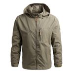 BININBOX Outdoor Softshell Haki Su Geçirmez Erkek Ceket