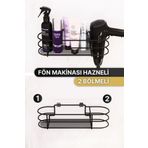 Bino Banyo Aksesuarları Banyo Düzenleyici Yapışkanlı Saç Kurutma Makinesi Fön Makinesi Organizer Raf