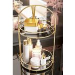 Bino Banyo Düzenleyici 2 Katlı 40 CM Gold Lüks Düzenleyici Organizer Banyo Rafı Şampuanlık Dekoratif