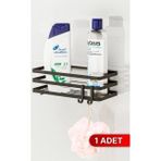 Bino Banyo Düzenleyici Şampuanlık Sabunluk 1 Adet Lamalı Yapışkanlı 2 Askılı Duş Rafı Organizer