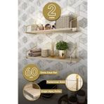 Bino Banyo Rafı Gold Paslanmaz, Banyo Düzenleyici, Banyo Mutfak Organizeri, Organizer 2'li Set
