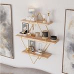 Bino Büyük Boy Prizma Masif Duvar Rafı Mutfak Kitaplık 60 cm Genişlik 70 cm Yükseklik Modern Tasarım