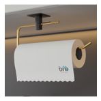 Bino Gold Paslanmaz Dolu Çelik, Kağıt Rulo Havluluk, Peçetelik, Yapışkanlı Tasarım, Banyo Askısı